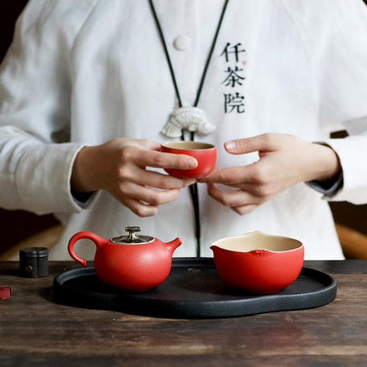 万仟堂（Edenus）茶具高档 功夫茶具套装 陶瓷水果茶具柿子茶壶茶盘茶杯 事事如意 商品图2