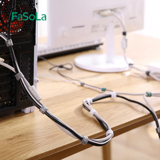 FaSoLa背对背魔术贴扎带电脑整理自粘式机房绑线理线捆绑粘扣带 商品图9