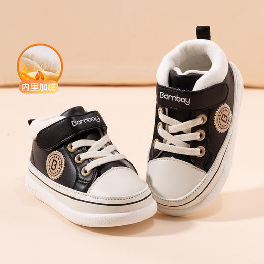 贝贝怡童鞋秋冬新款男女童加绒保暖宝宝鞋时尚机能学步鞋234X503 商品图2