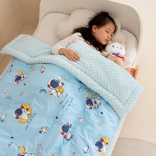 【A类标准安全满满，看着软盖着暖！】儿童被子婴儿棉被，宝宝新生春秋幼儿园冬季小盖毯豆豆绒加全棉被套-QQ 商品图13