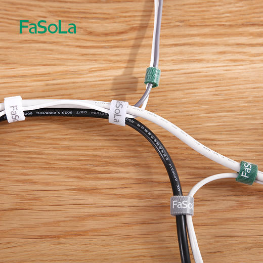 FaSoLa背对背魔术贴扎带电脑整理自粘式机房绑线理线捆绑粘扣带 商品图12