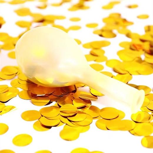 金色透明亮片气球48个/包 网红生日派对婚庆卧室装饰开业活动公司学校商场喜庆气氛布置 商品图5