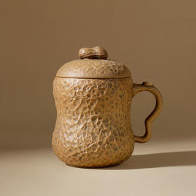 万仟堂（Edenus）茶杯 陶瓷功夫茶杯高档办公杯创意礼品泡茶杯水杯办公家用 花生记 黄砂釉+黑铁釉