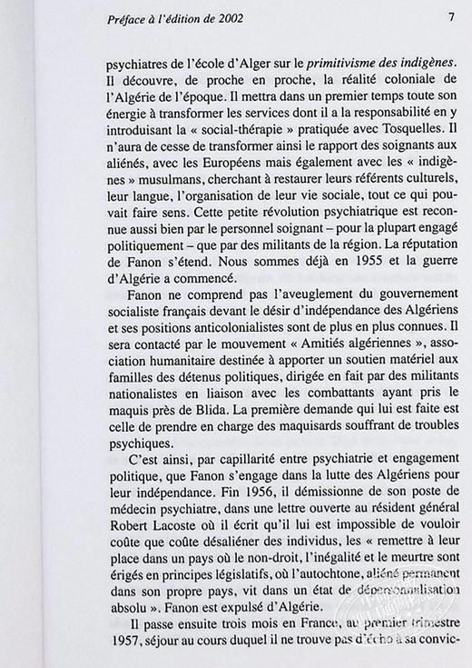 【中商原版】法农精选2本 法文原版 全世界受苦的人 黑皮肤白面具 Frantz Fanon 社科哲学图书 经典作品集 商品图3