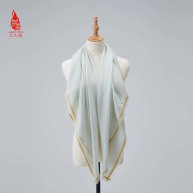 SAINTJOY/上久楷 羊绒围巾  披肩  人字纹清风淡雅边框方巾  FJS23053