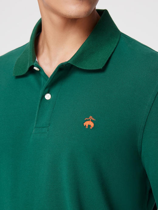 BK兄弟 2024秋季新款 男士 刺绣小标 纯棉珠地网眼修身长袖POLO衫 Z-12025 商品图2