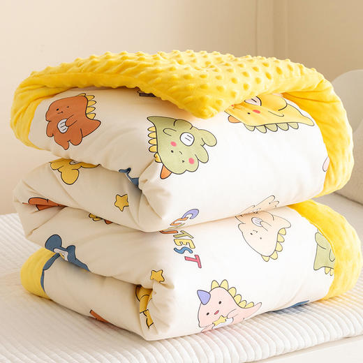 【A类标准安全满满，看着软盖着暖！】儿童被子婴儿棉被，宝宝新生春秋幼儿园冬季小盖毯豆豆绒加全棉被套-QQ 商品图9