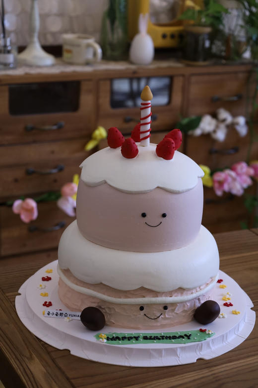 j ell y cat蜡烛蛋糕（图为8+6双层） 商品图2