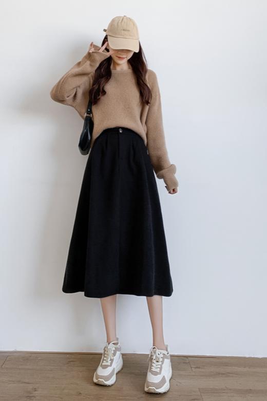 时尚&百搭【DANMO旦茉毛呢蓬蓬裙】“优雅，复古与文艺并存” 舒适不紧绷 商品图1