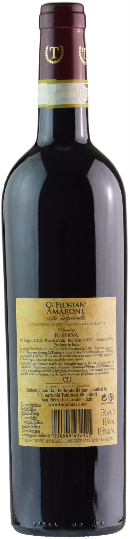 卡-弗洛裡安經典珍藏阿瑪羅尼紅葡萄酒 商品图3