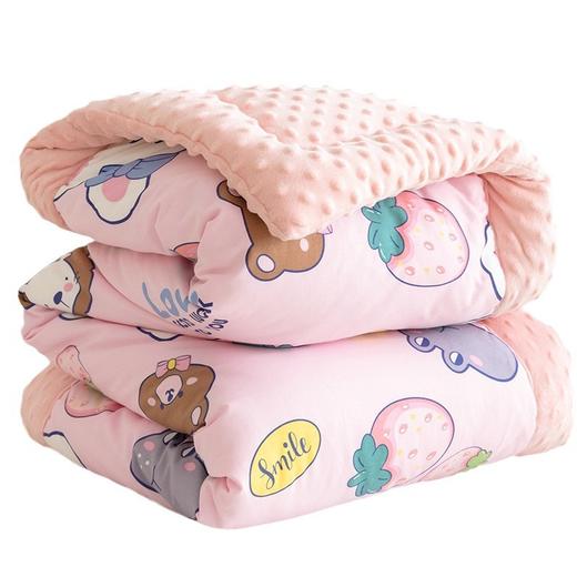 【A类标准安全满满，看着软盖着暖！】儿童被子婴儿棉被，宝宝新生春秋幼儿园冬季小盖毯豆豆绒加全棉被套-QQ 商品图4