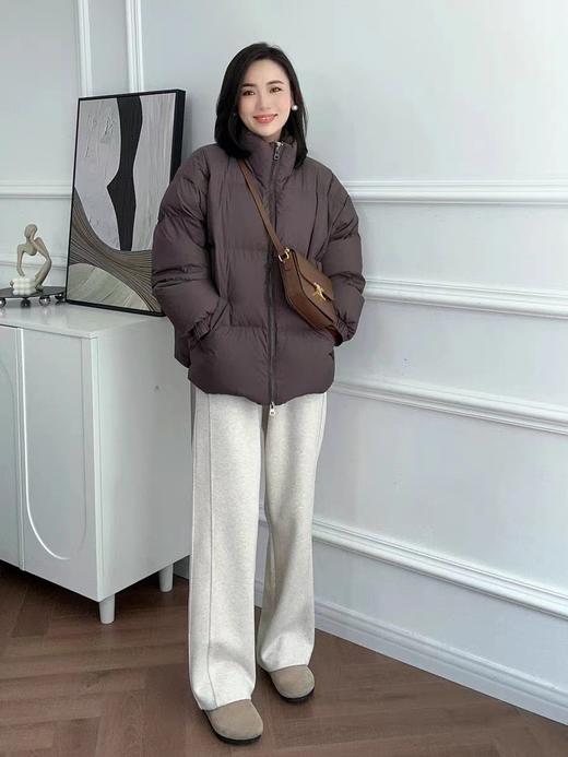 品质款！品质羊毛呢人字纹，冬季垂感高级感。高腰松紧窄版阔腿裤 商品图7