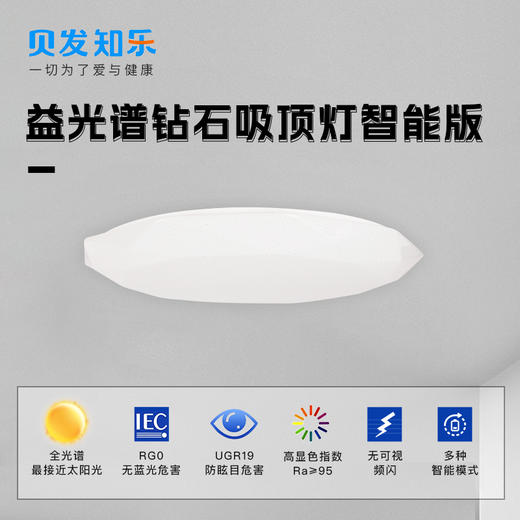 贝发知乐 益光谱钻石吸顶灯智能款 商品图0