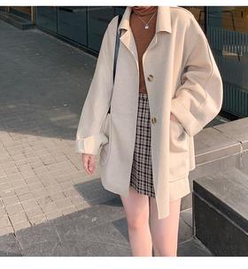 胖mm可穿【时尚大码！毛呢外套中长款】可穿到155斤，学生小个子韩版宽松百搭风衣显瘦大码大衣女式外套上衣