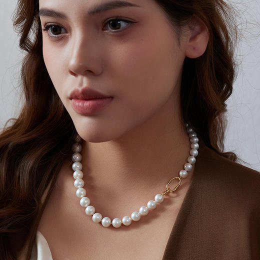 【顺丰发货】倪ni同款，15mm高定爱迪生珍珠项链丨6A级强光，带质检证书，送礼盒礼袋 商品图4