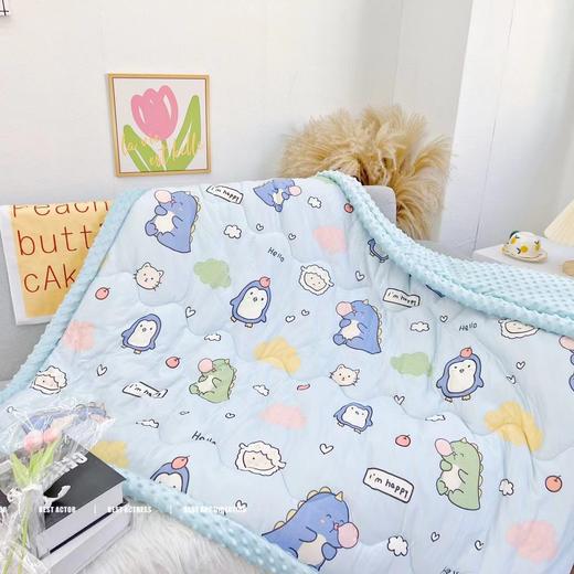 69/元【双面可用，多款颜色可选！】2023新款豆豆绒被子120*150cm被套新生婴儿宝宝幼儿园春秋四季通用毯聚，为宝宝带来温馨的睡眠体验。 商品图10