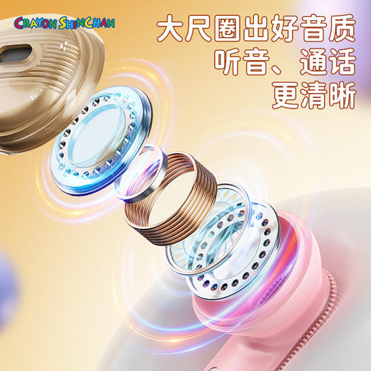 ROCK 蜡笔小新  复古系列TWS蓝牙耳机 米白色 商品图3