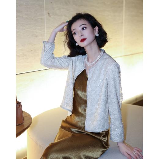 西子/【璀璨星河】重工高定绣花钉珠千金风短款女士外套/WTLL003 商品图0