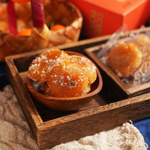 肖嬢嬢【手工桔饼】520克川渝特产休闲零食手工老式红桔蜜饯盒装 商品图0