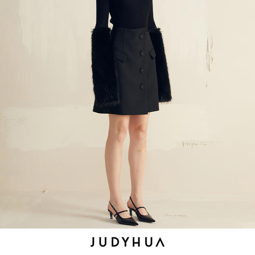 JUDYHUA 带盖设计小A短裙 商品图1