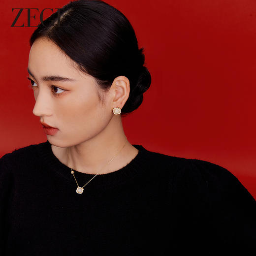 ZEGL设计师本命年龙系列和田玉项链女生S925银轻奢小众属龙锁骨链 商品图2