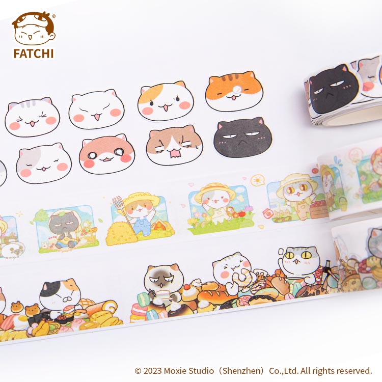 萌想诚品【纸胶带】如果历史是一群喵肥志官方周边喵咪卡通贴纸