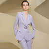 IWY/优雅紫色西装套装气质女总裁商务西服正装时尚简约珠宝销售工作服233003C1+P3 商品缩略图4