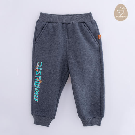 【秋冬针织长裤 】卓儿男童加绒长裤卫裤休闲裤适合1.5-6岁 商品图0