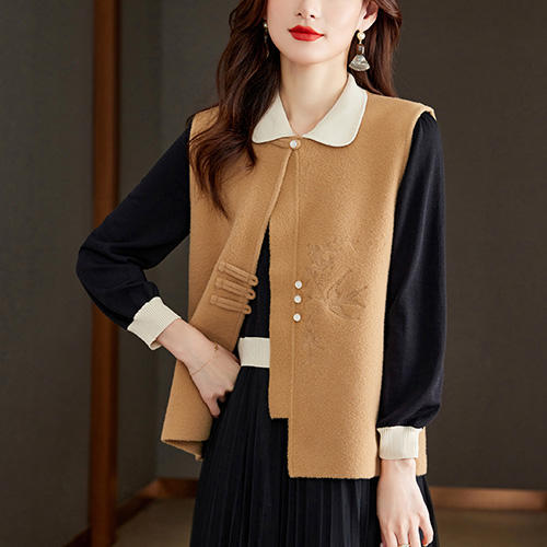 保暖马甲外套，秋季新款宽松气质开衫HR-KFG38071 商品图1