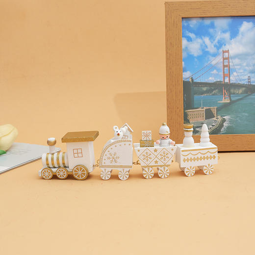 【细腻雕刻！精致手绘】圣诞小火车装饰品儿童节日礼物 橱窗桌面摆件木质小礼品，小巧可爱 手感舒适温暖 童趣十足 商品图11