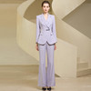 IWY/优雅紫色西装套装气质女总裁商务西服正装时尚简约珠宝销售工作服233003C1+P3 商品缩略图2