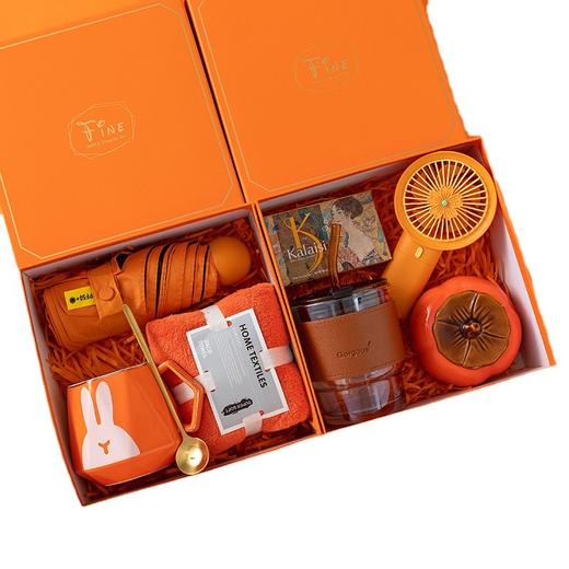 【橙心橙意礼盒装！】圣诞节新年礼物寓意好，开业商务礼品套装伴郎生日回礼。伴娘结婚伴手礼杯子，寓意好、颜值高、实用性强 套餐丰富 商品图2