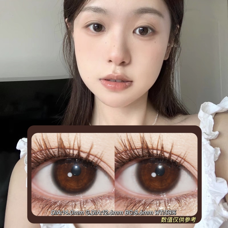 GUGUCON半年抛·透透巧&小小黑·14.0mm(着色参考12.6mm) 0-1000度(有525/575) 韩产进口·(建议佩戴3-4个月左右更换)