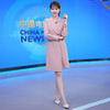 IWY/粉色播音艺考主持人正装女修身显瘦职业装气质西装连连衣231035Q1 商品缩略图1