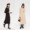 HeyDress法式针织连衣裙女秋冬圆领宽松显瘦坑条设计气质毛衣裙子 商品缩略图1