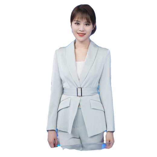 IWY/浅绿色主持人西装套装女秋冬高级感美容院工作服气质职业装CP0323 商品图2