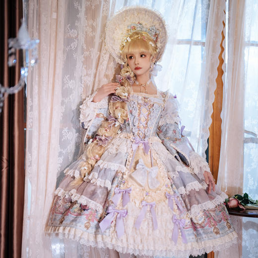 【再贩/全款预售】印花长发公主 古典玩偶 Lolita【2025年5月31日起发货】 商品图9