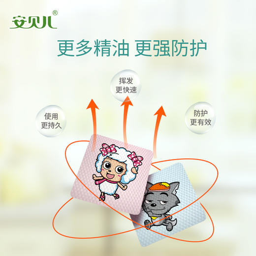 安贝儿天然精油防护贴（喜羊羊）3袋装加送3小袋 商品图3
