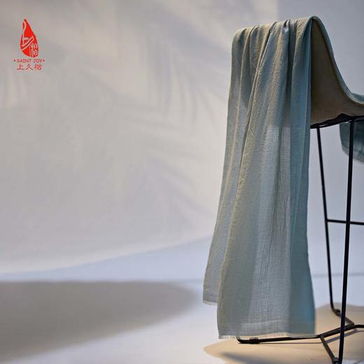 SAINTJOY/上久楷 羊绒围巾  披肩  羊绒缎纹风清月白长披肩 PJS23016 商品图1