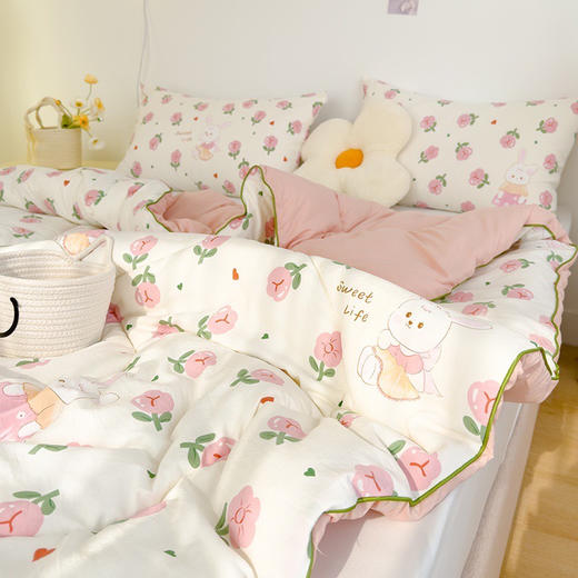 【应季好物】A类原棉双层纱大豆被 商品图4