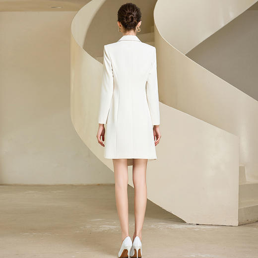 IWY/杏色正式场合连衣裙秋冬高端职业装气质女神范职场套裙医美工作服233022Q1 商品图3