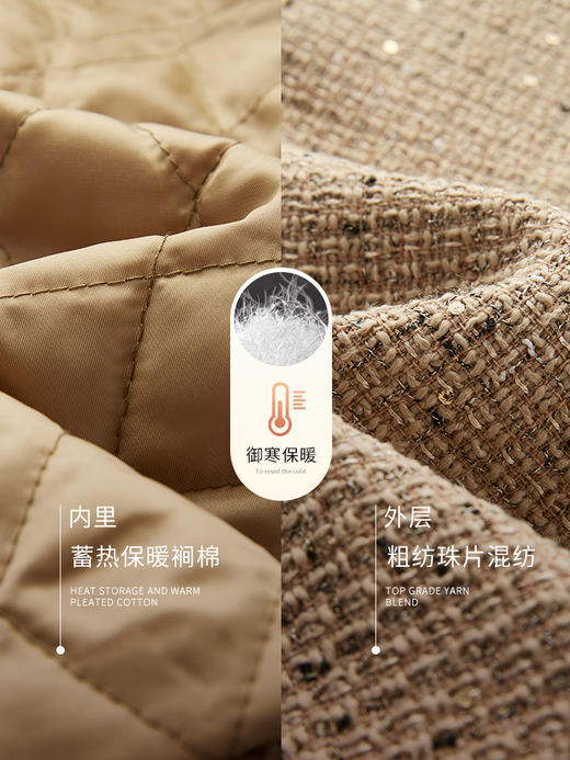 【年货节】熙世界法式富家千金套装女2025秋冬款小香风短外套a字短裙两件套 商品图3