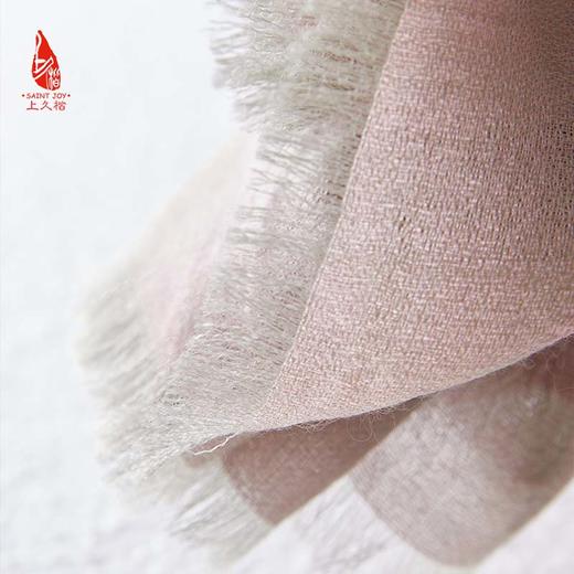 SAINTJOY/上久楷 羊绒围巾  披肩  羊绒缎纹风清月白长披肩 PJS23016 商品图12