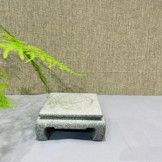 12cm小号青石鼓腿小方几/壶承/底座 商品图0