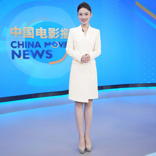 IWY/米白色主持人正装女端庄气质艺考连衣裙高端演讲比赛23C353 商品图0