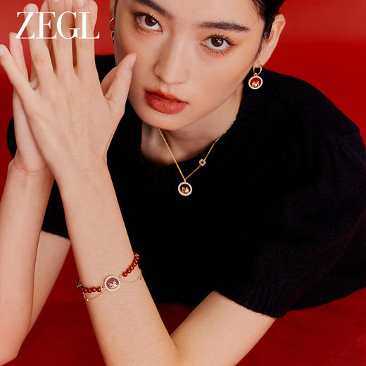 ZEGL设计师本命年龙系列红玛瑙手链女生轻奢小众精致新年礼物手饰 商品图3