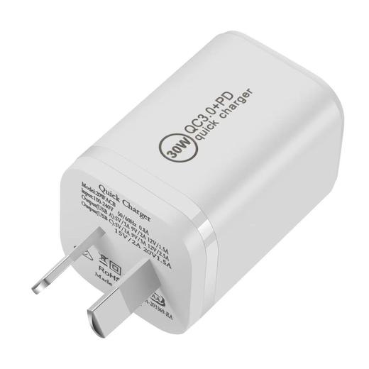 双口30W/33W氮化镓手机充电器多口充电器快充适用苹果 华为笔记本 商品图1