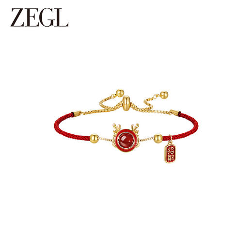 ZEGL龙年本命年红玛瑙手链女生轻奢小众精致2024新年红色手绳手饰 商品图0