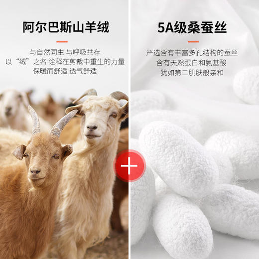 【阿尔巴斯山羊绒，保暖而舒适！】秋冬新款女士德绒羊绒蚕丝，保暖内衣无痕加厚发热秋衣秋裤套装爆款 商品图3