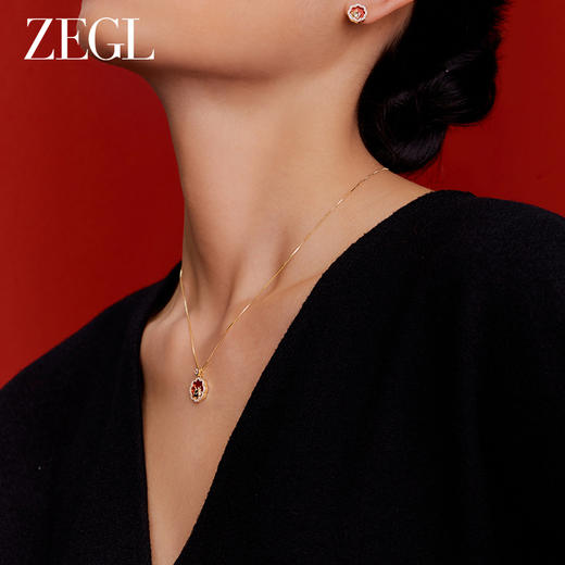 ZEGL龙年本命年礼物S925银萌龙项链女生轻奢小众锁骨链新年送女友 商品图2